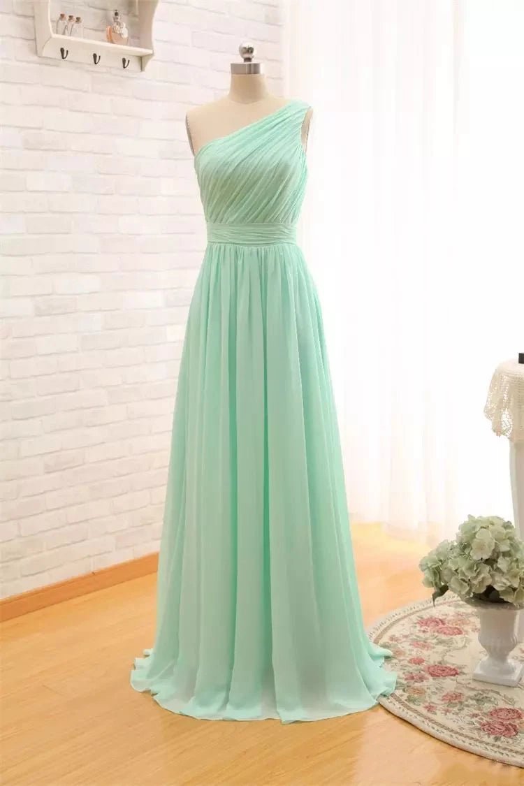 A - Line Sleeveless Floor - length Chiffon Bridesmaid Dress with Criss Cross - KissProm
