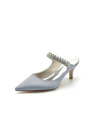 Pointed Toe Rhinestone High Heels - KissProm