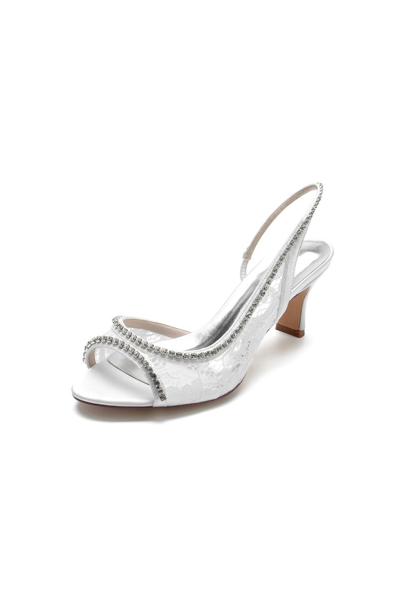 Elegant White Leather Sandals with Silver Chain Accent - KissProm