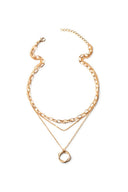Simple Hoop Double Layer Necklace - KissProm