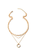 Simple Hoop Double Layer Necklace - KissProm