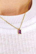 Colorful Zircon Pendant Necklace - KissProm