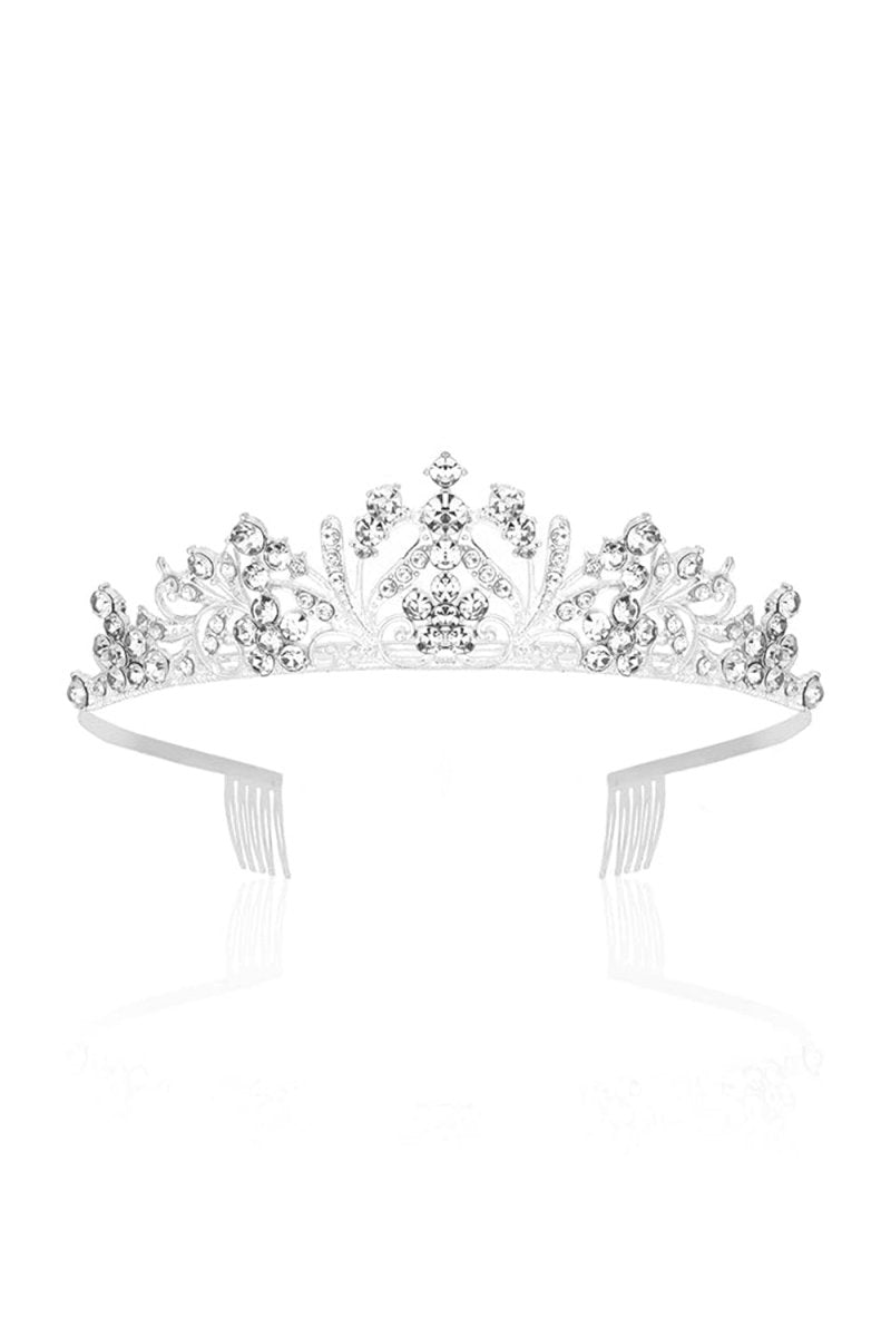 Silver Crystal Crown for Women - KissProm