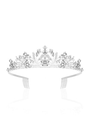 Silver Crystal Crown for Women - KissProm
