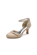 Chic White Lace Pointed - Toe Heels with Silver Heel - KissProm