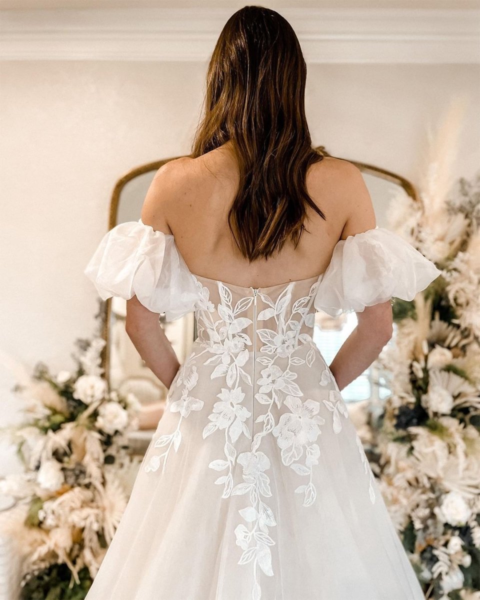 Gorgeous A-line Sweetheart Princess Wedding Dress With Tulle Lace