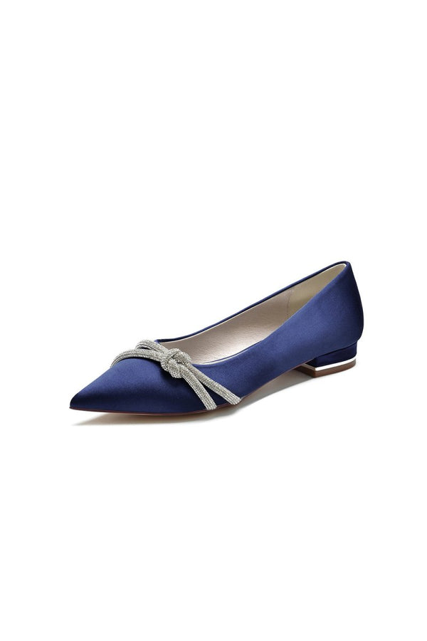 Pointed Toe Glitter Strap Kitten Heels - KissProm