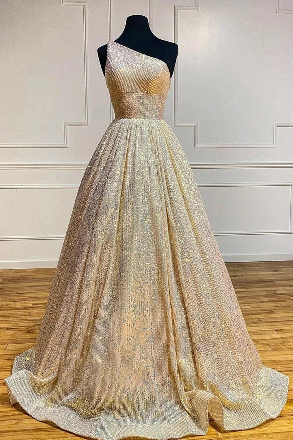Gold dress with clearance pockets