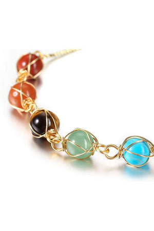 Gold 7 Chakra Gemstone Bracelets - KissProm