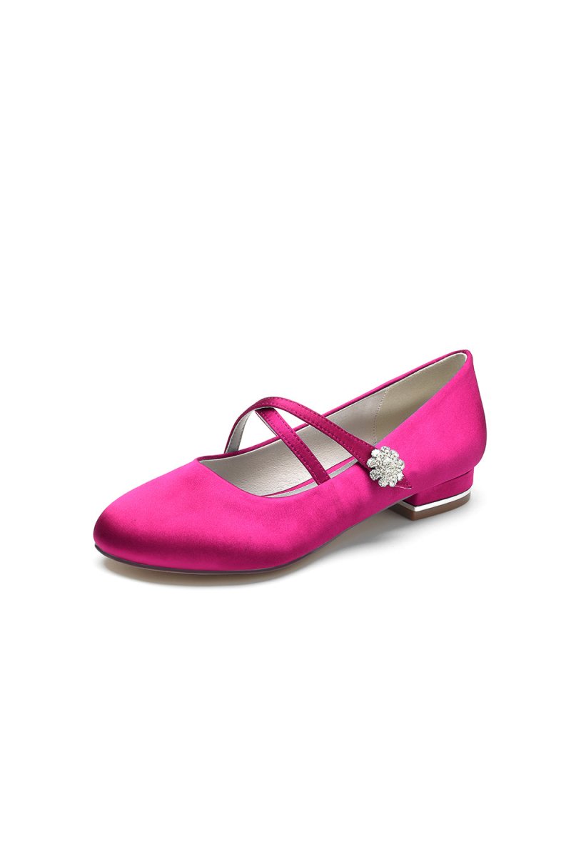 Flats with Rhinestone Buckle Party - KissProm