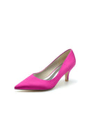 Simple Pointed Toe Kitten Heels - KissProm
