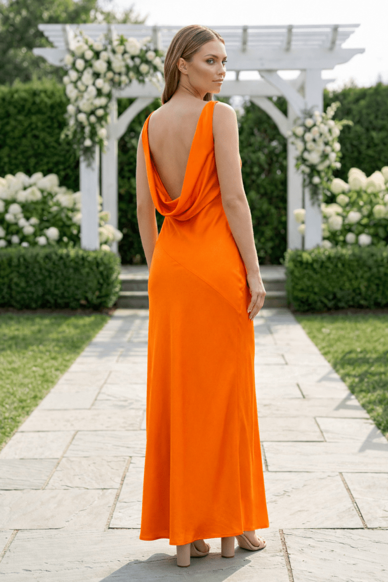 Charming Sheath V Neck Stretch Satin Bridesmaid Dresses Charming Sheath V Neck Stretch Satin Bridesmaid Dresses
