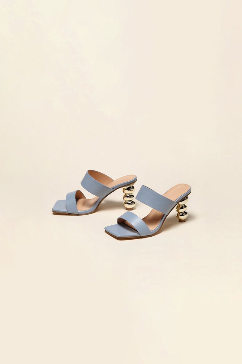 Square Toe Shaped Gourd High Heels - KissProm