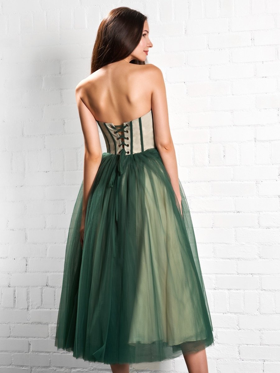 Strapless Puffy Midi Tulle Dress Strapless Puffy Midi Tulle Dress