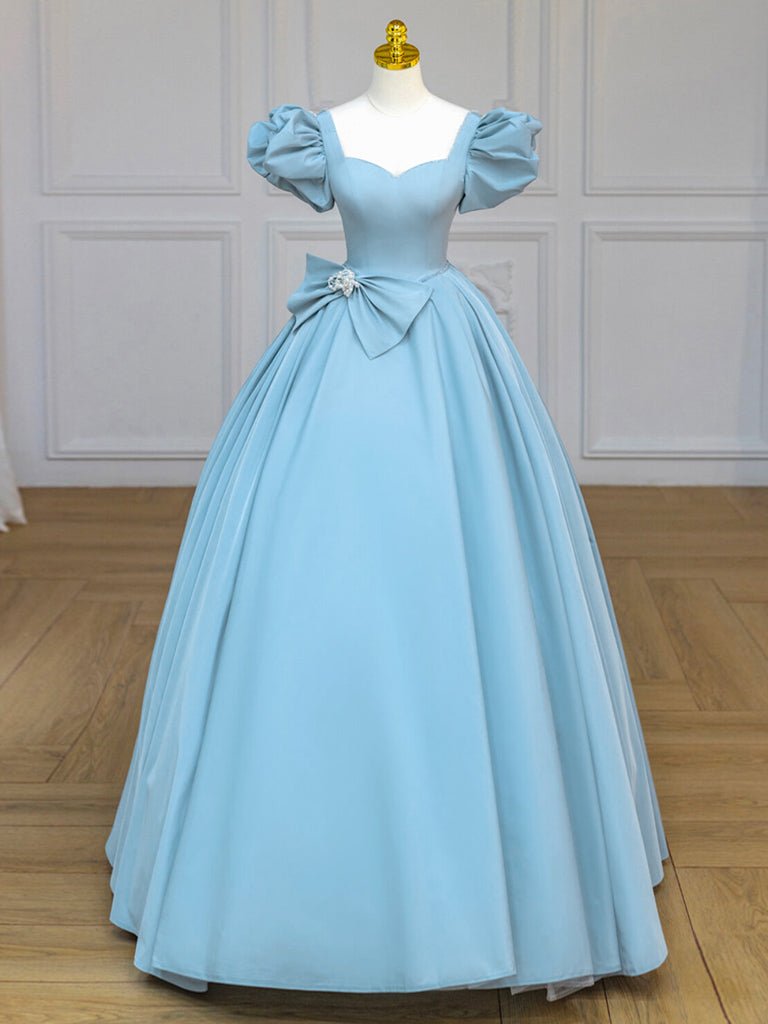 costumes with black mini dress Royal Blue Ball Gown Long Sleeves Quinceanera Dresses – jkprom main image 0