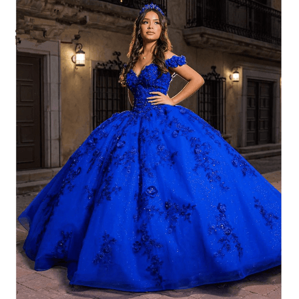 Ilaria | Royal Blue Off the Shoulder Puffy Quinceanera Dresses