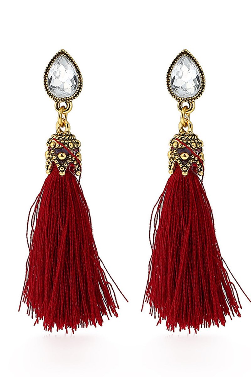 Red Tassels Earrings - KissProm
