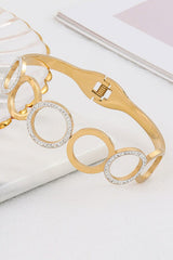 Antique Titanium Steel Cutout Round Bracelet - KissProm