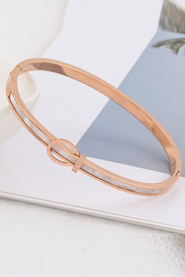 Titanium Steel Gold Plated Belt Buckle Bracelet - KissProm