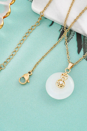 Inlaid Jade Necklace - KissProm