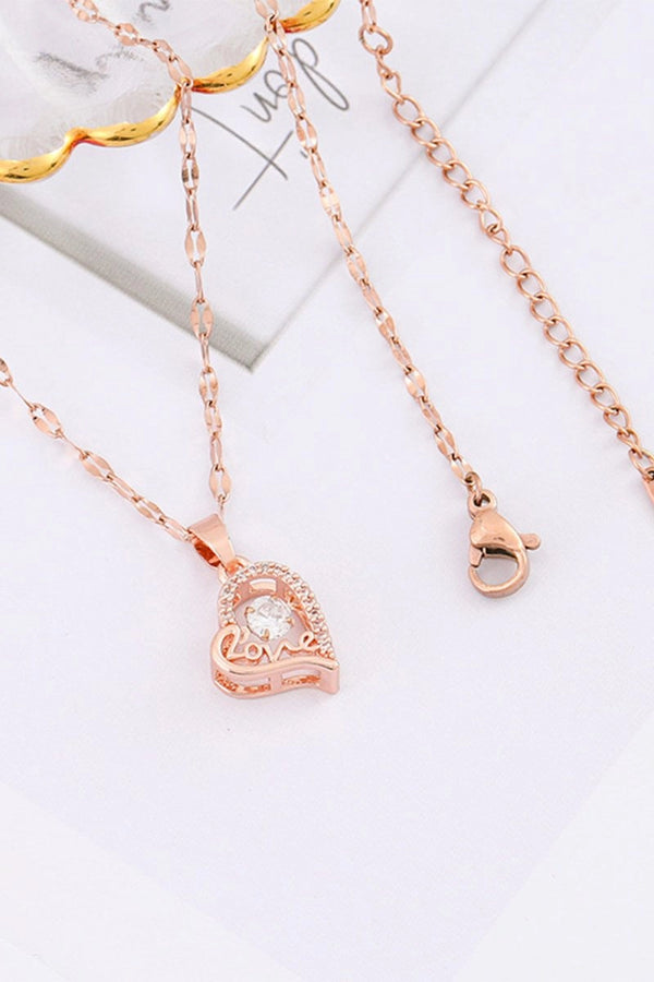 Love Heart Pendant Necklace - KissProm