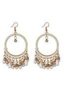 Peacock Blue Boho Hoop Drop Earring - KissProm