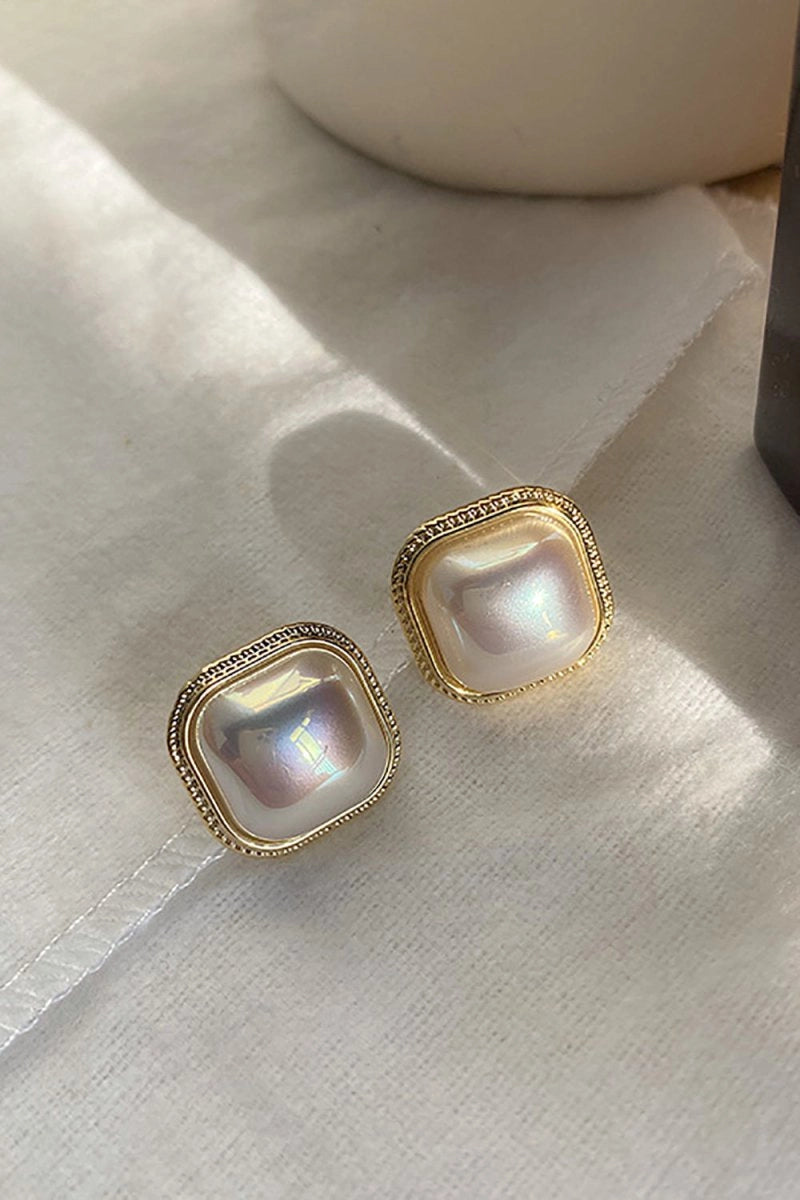 Vintage Square Pearl Earrings – Accessories by KissProm | Available at KissProm