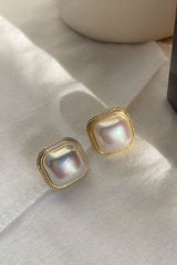 Vintage Square Pearl Earrings – Accessories by KissProm | Available at KissProm