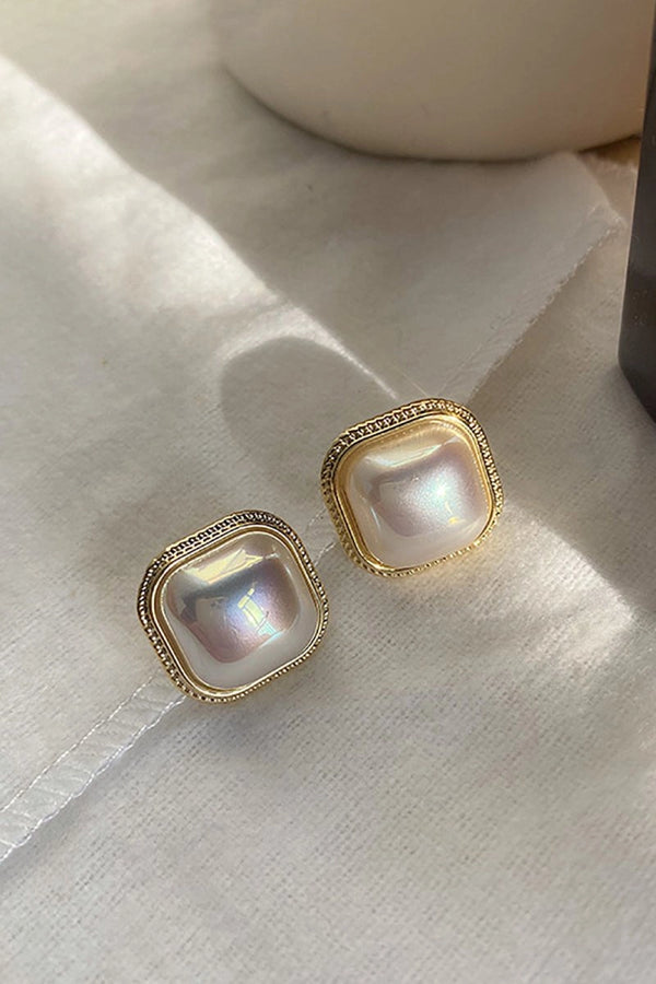 Vintage Square Pearl Earrings – Accessories by KissProm | Available at KissProm