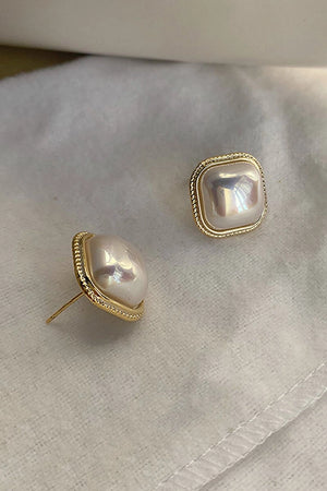 Vintage Square Pearl Earrings – Accessories by KissProm | Available at KissProm