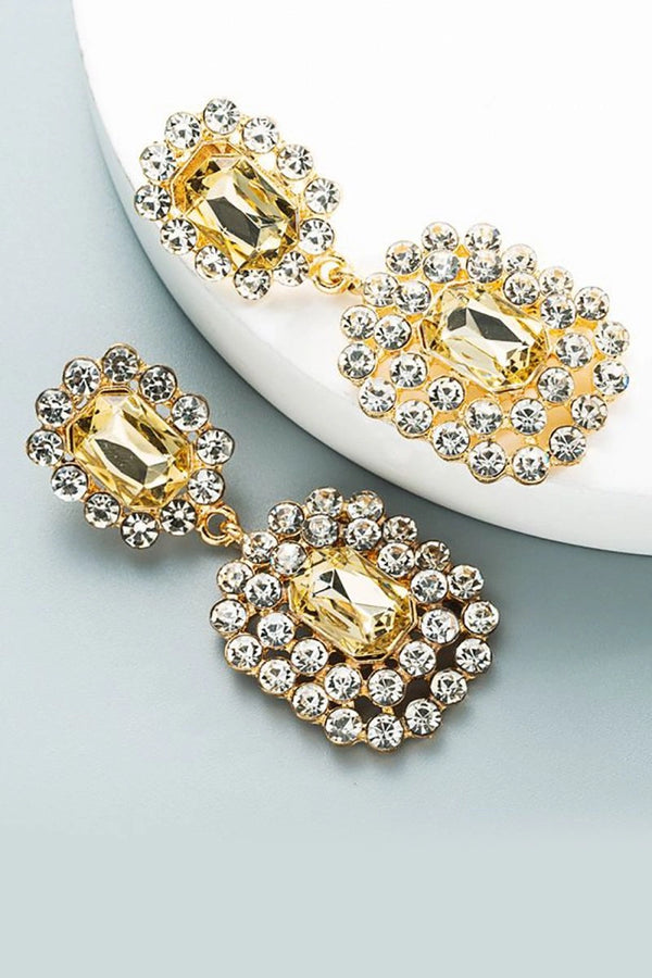 Golden Beaded Party Earrings - KissProm