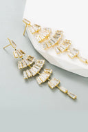 White Rhinestone Prom Earrings - KissProm