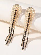 Golden Leaf Tassel Vintage Boho Long Earrings - KissProm