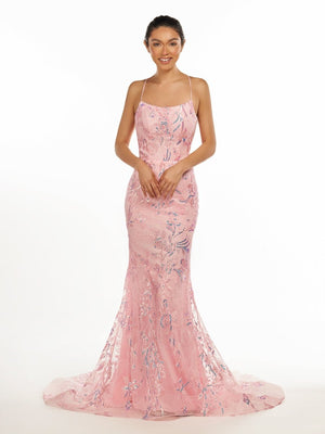 Sylvia |Mermaid Scoop Lace Long Prom Dress