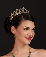 Emerald Tiara in Gold - KissProm