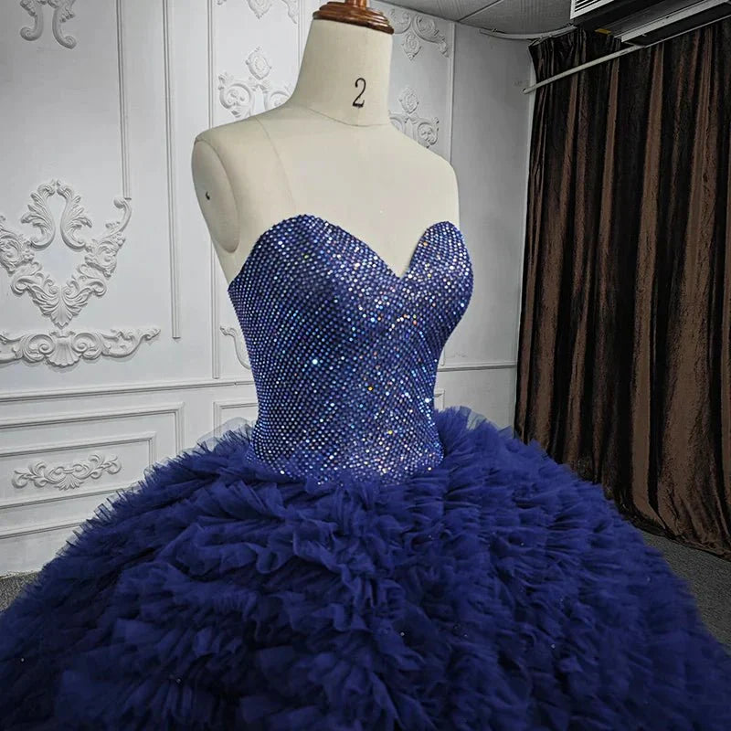 midnight blue quinceanera dresses Quinceanera Dress Strapless Beading Quinceanera Dresses