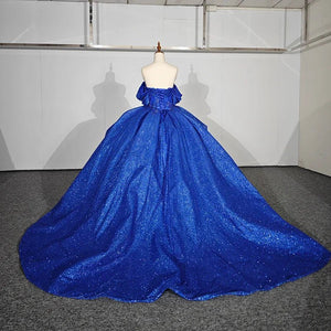 Quinceanera Dress Gorgeous Sweetheart Ball Gown Cap sleeve Court Train - KissProm