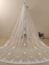 Starfish Lace Cathedral Veil Bridal Veil Wedding Veil - KissProm