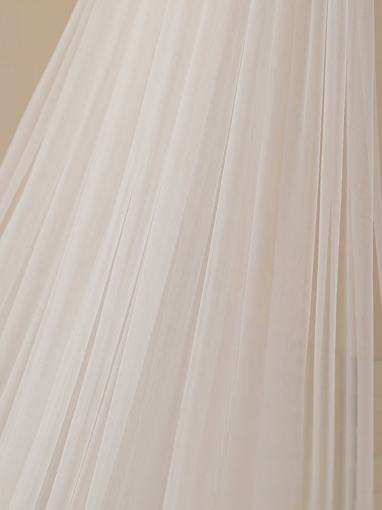 Vintage Flower Lace Cathedral Veil Bridal Veil Wedding Veil - KissProm