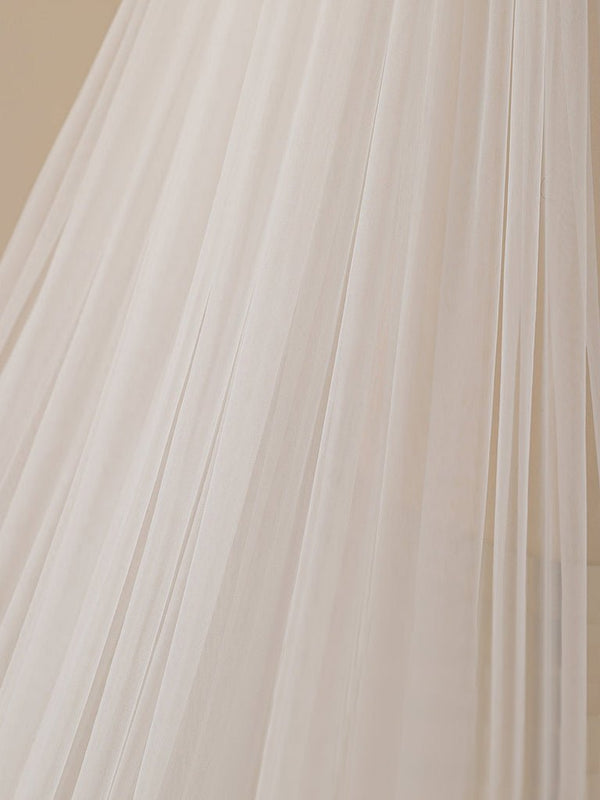 Vintage Flower Lace Cathedral Veil Bridal Veil Wedding Veil - KissProm