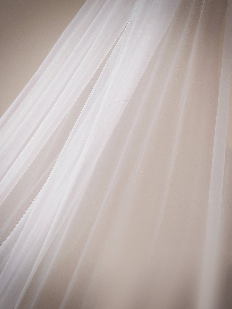 Vintage Floral Lace with Sequins Cathedral Veil Shaped Bridal Veil Wedding Veil