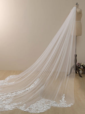 Vintage Lace Cathedral Veil Shaped Bridal Veil Wedding Veil