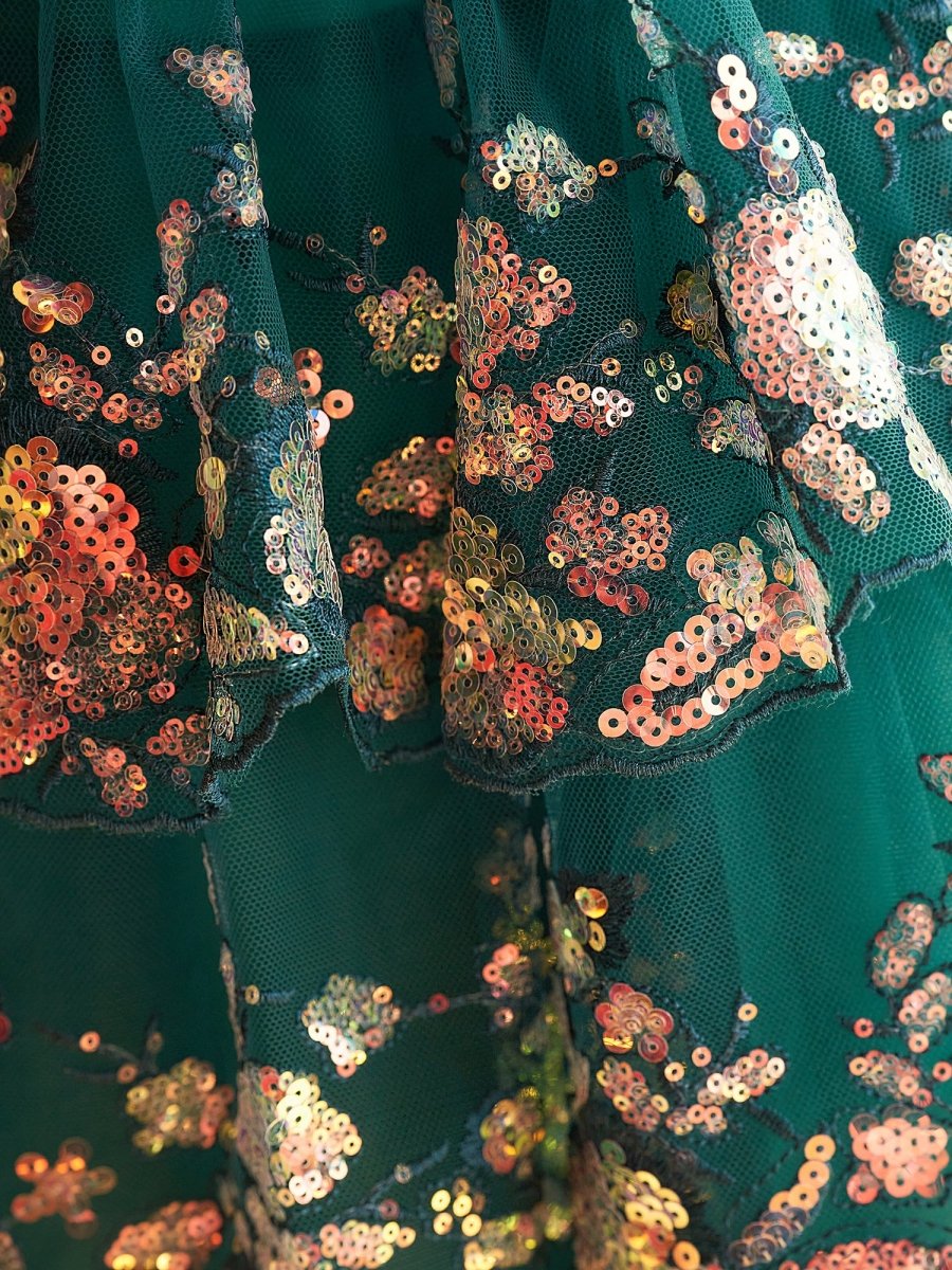 Everly | Green - A-Line Sweetheart Tiered Short Homecoming Dress