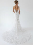 Fairy Mermaid Sweetheart Lace Wedding Dresses with Appliques - KissProm