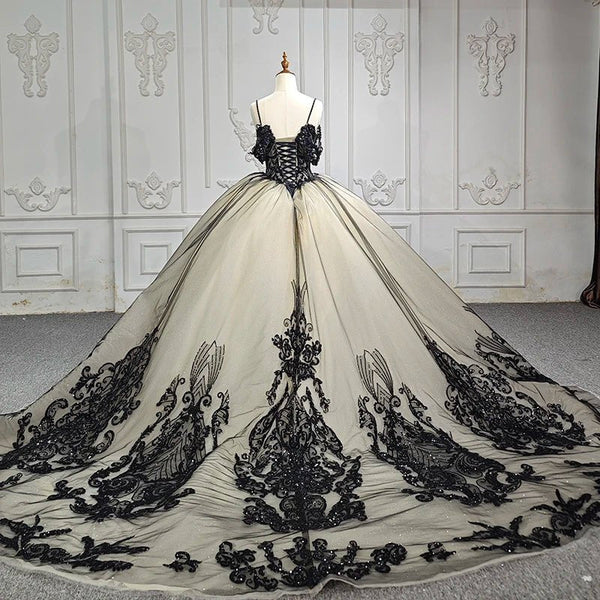 Soraya |  Spaghetti Straps Embroidery Lace Quinceanera Dresses