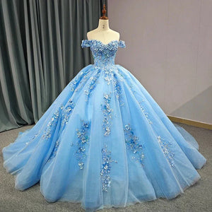 Quinceanera Dress Elegant Sweetheart Off-the-shoulder Appliques Ball Gown – Quinceanera Dress by KissProm | Available at KissProm