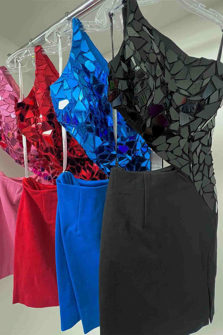 Unique adjustment of sheath/pillar without shoulder straps short purple red Homecoming dress