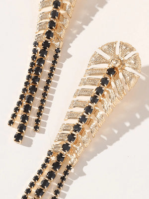 Golden Leaf Tassel Vintage Boho Long Earrings - KissProm
