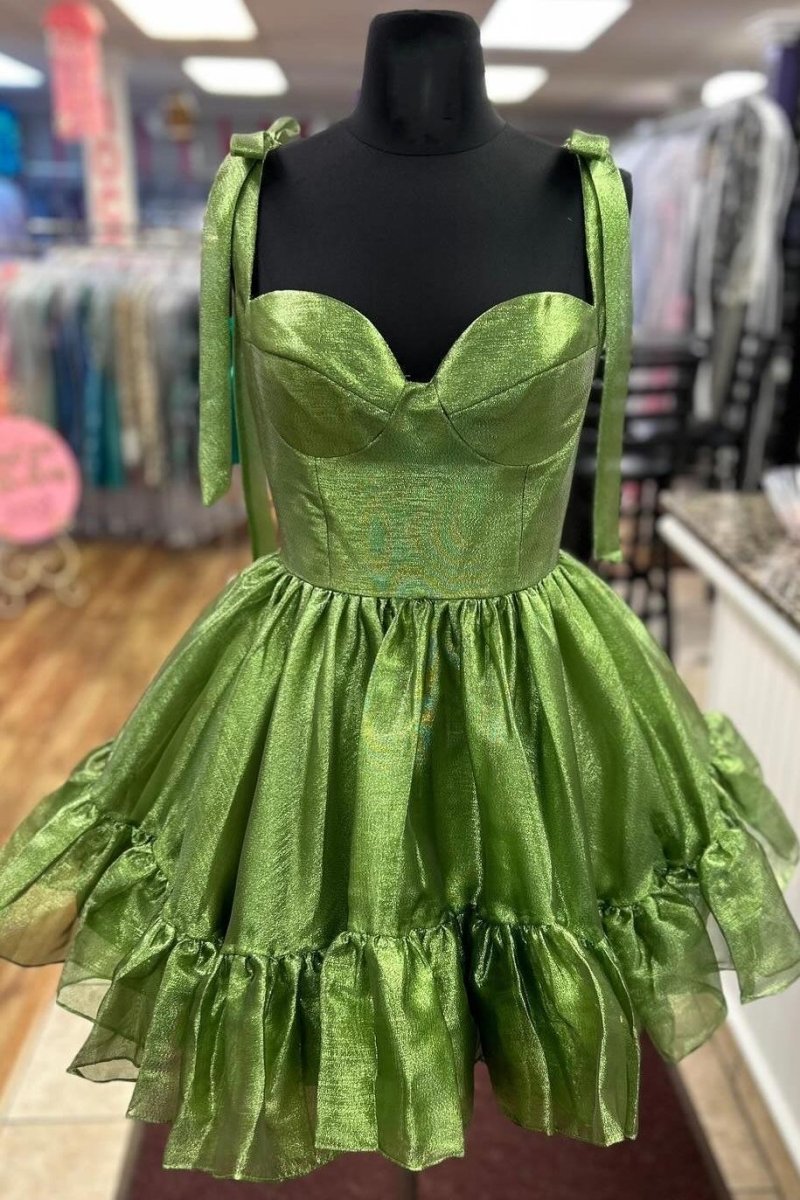 Grace | Green - Stylish A-Line Sweetheart Short Homecoming Dress