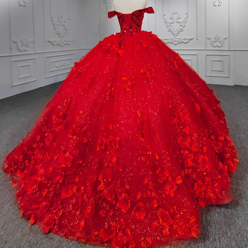 Sweet Valentine Red Quinceanera Dress Red / 12